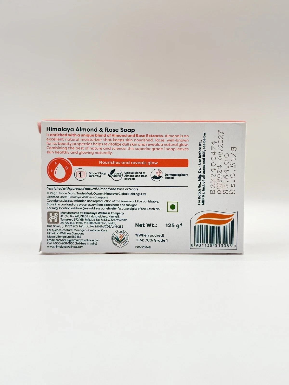 Himalaya Herbals Soap With Almond And Rose 125g Each Pack Of 4 USA SELLER