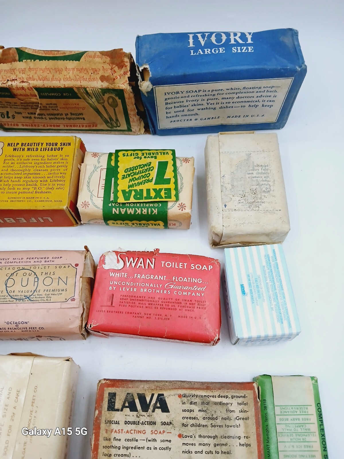Vintage Mixed Lot Bar Soap Ivory, Lava, P&G, Brilliant, Swan, Octagon, Lifebuoy