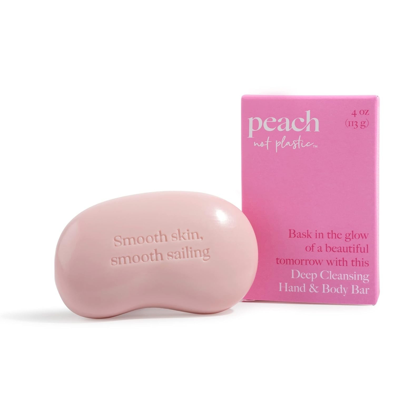 Peach Not Plastic exfoliating Hand soap Bar Raspberry Scent 4oz Lot Of 3