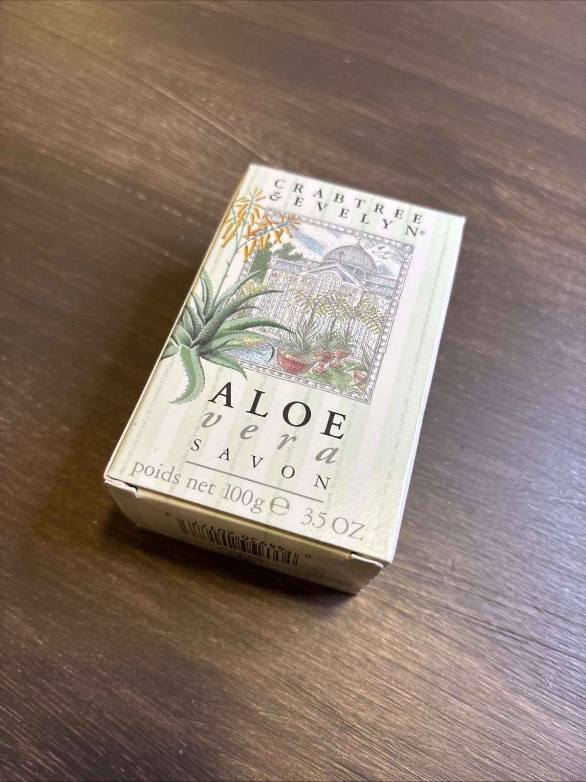 Crabtree & Evelyn Aloe Vera 3.5 Oz Bar Soap NOS 1988 Retired NOS
