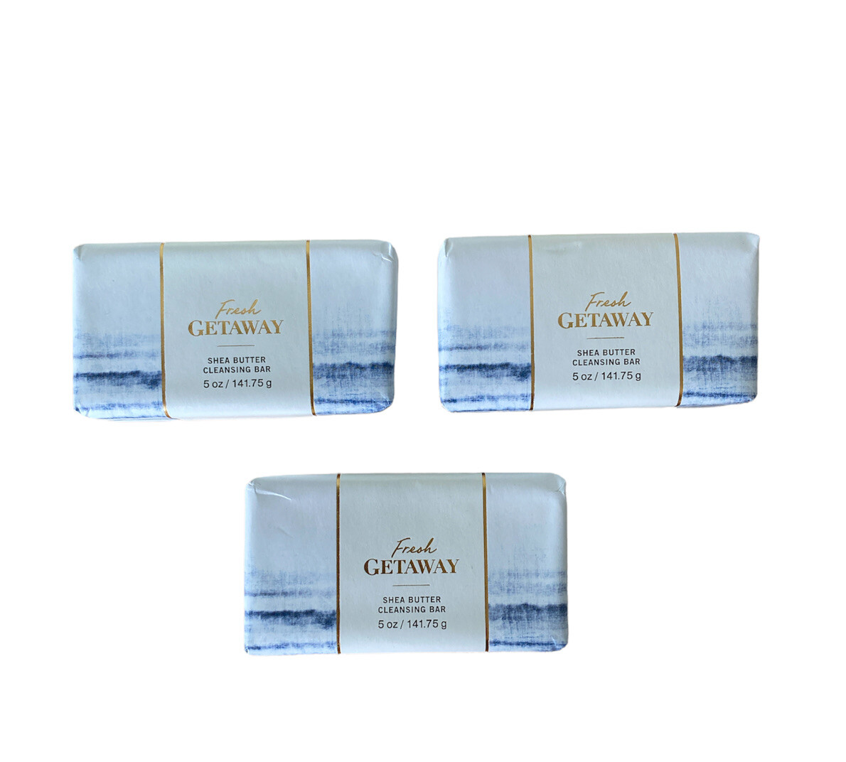 Bath & Body Works Fresh Getaway (Yuzu Citrus) Shea Butter Cleansing Bar Soap x3