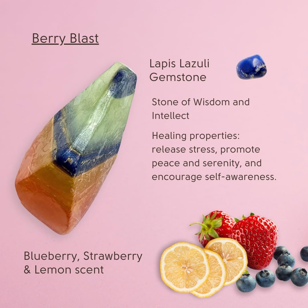 Earth & Home Rocksoap Bar Soap-Gemstone Soaps with Real Crystals Inside- Mois…