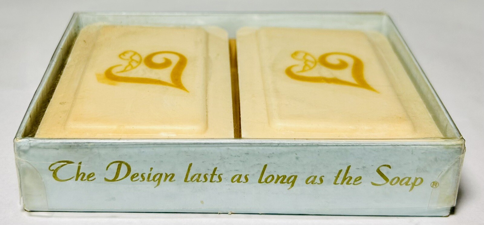 Vintage Katherine Gray French Milled Soap 2 Bar 2 Peas in Pod Heart Design New