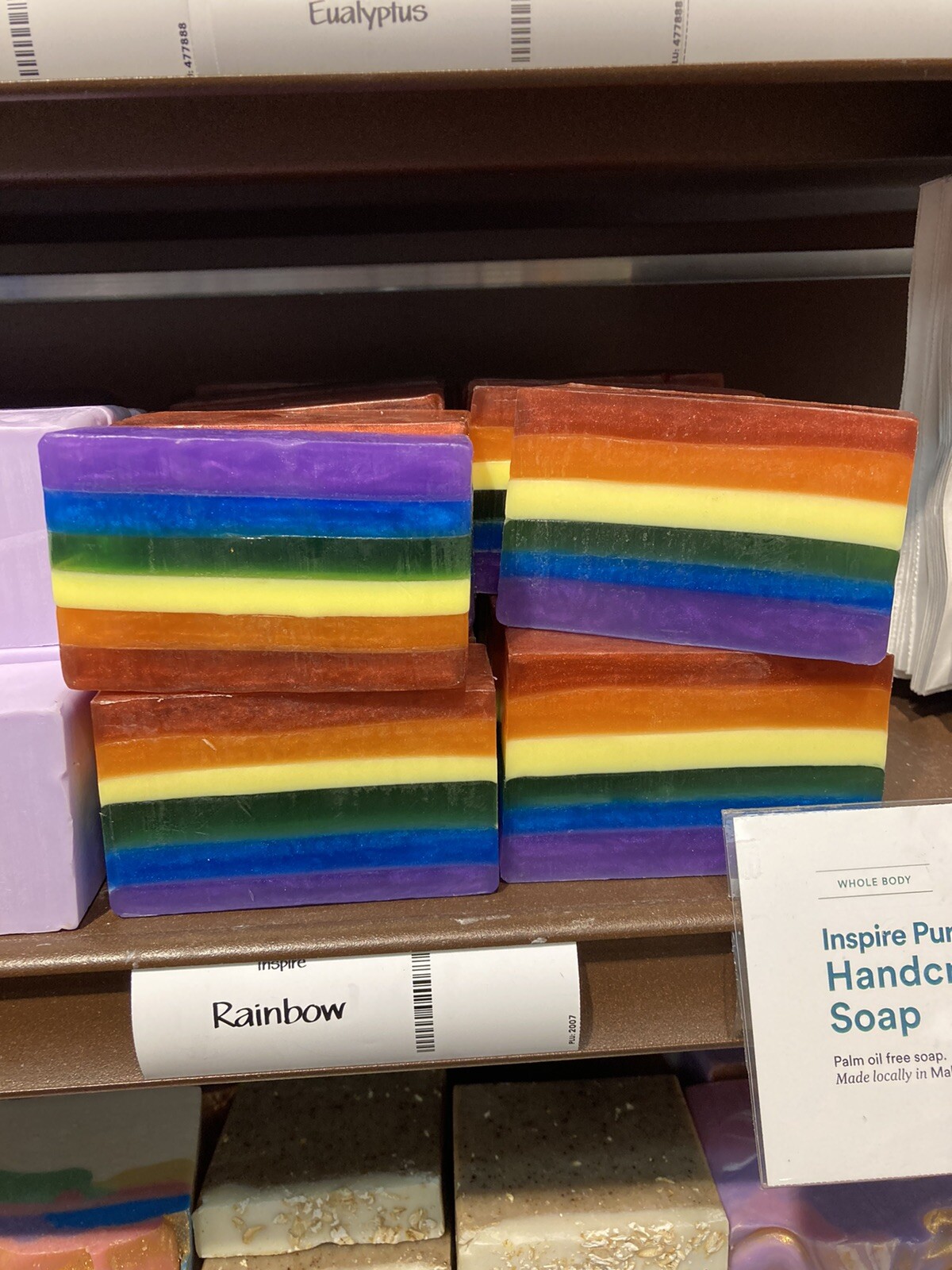 Inspire Pure Botanical “Rainbow” Handmade Cold Process Soap New Coconut Oil