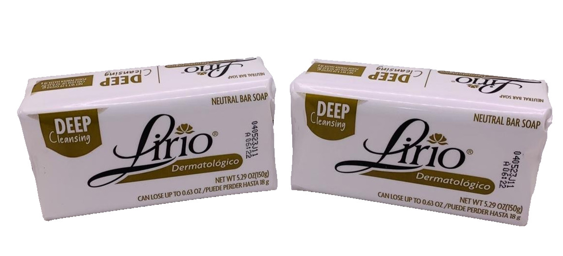Lirio Neutral Dermatologic Bar Soap 5.3 oz Skin Care Soap Lot of 2