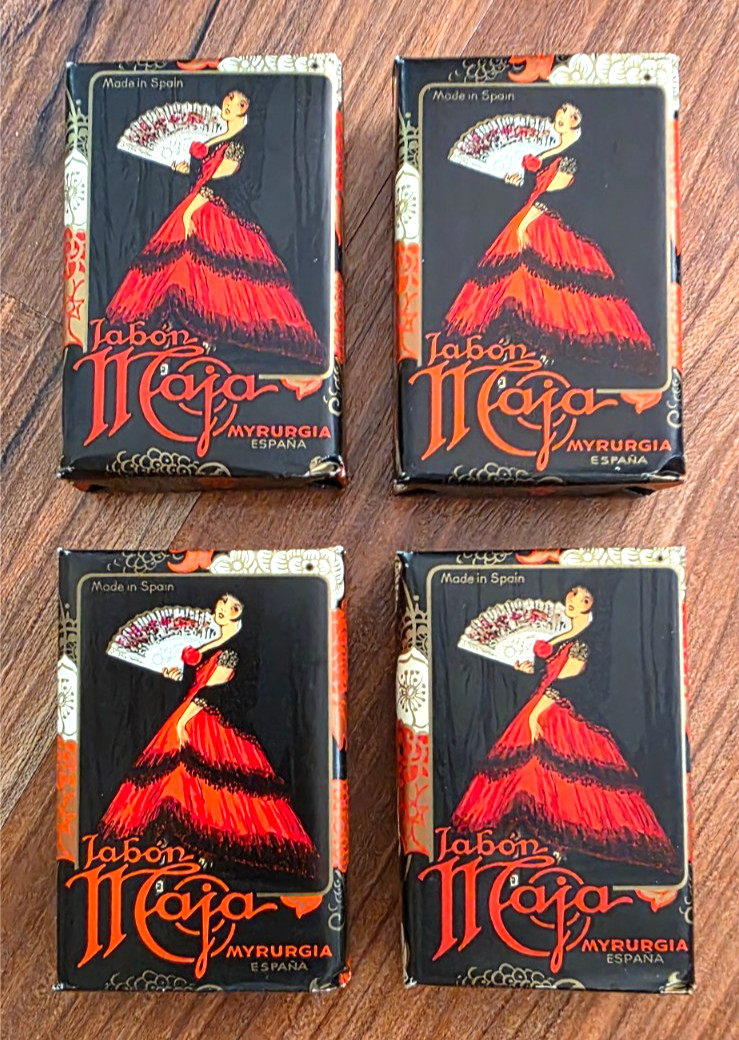 FOUR BARS Soap Vintage MAJA JABON MYRURGIA 3.25 oz OLD STOCK Spain `