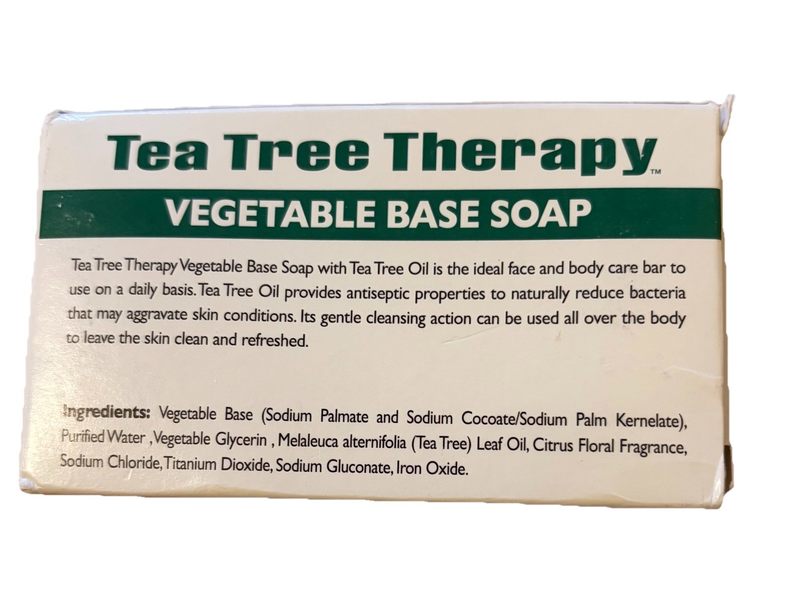 Tea Tree Therapy Vegetable Base Soap With Tea Tree Oil 3.9 Oz