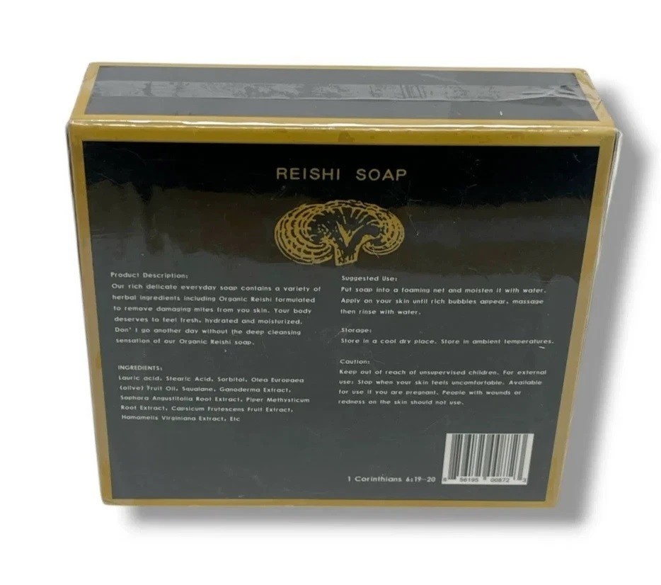 VlDA DlVlNA Reishi Soap 100g Herbal Bar Cleanser Hydrating Skin🔥 US Seller🔥