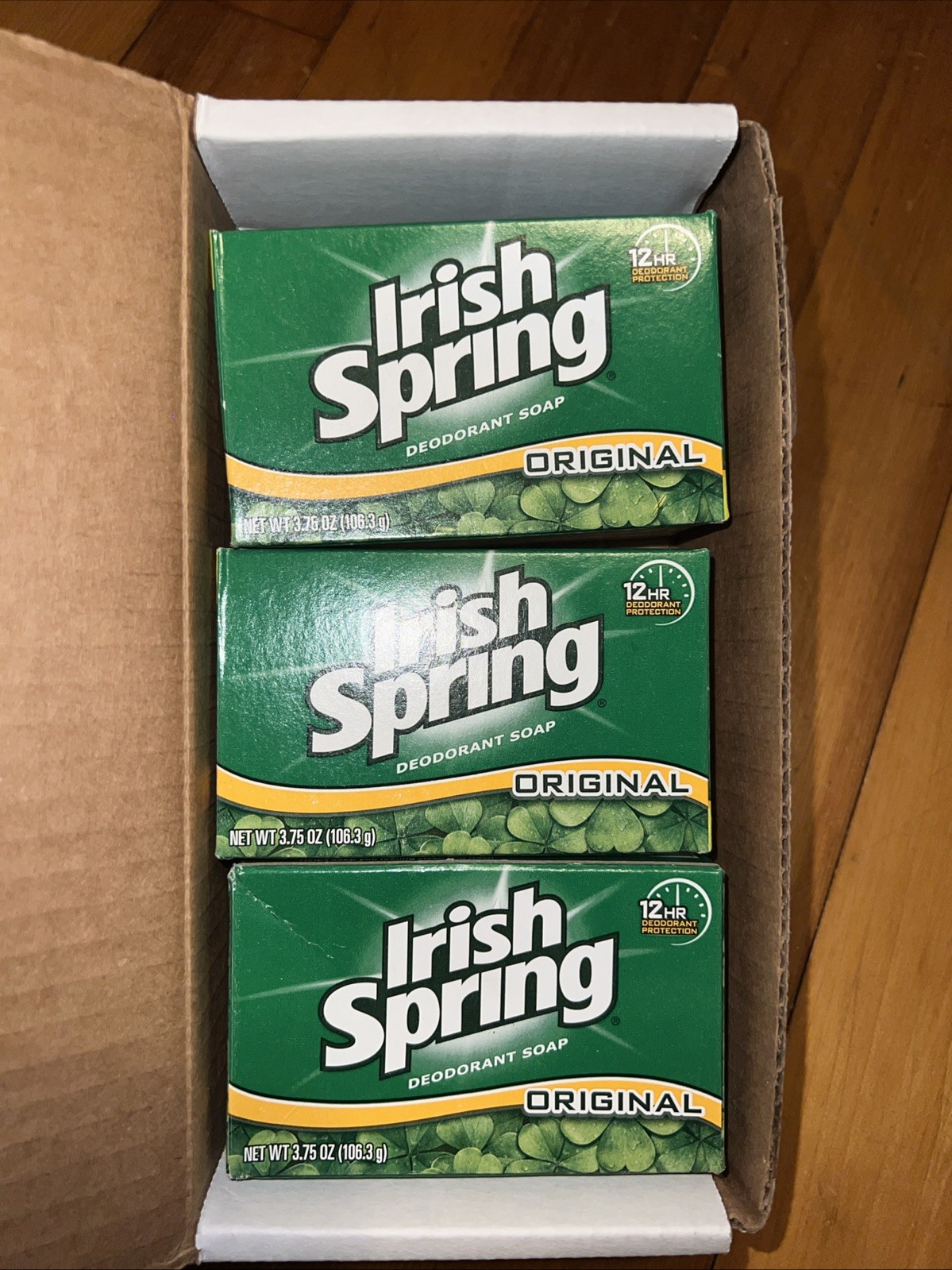 Irish Spring Original Deodorant Soap Bar, Original Scent, 3.7 oz Green