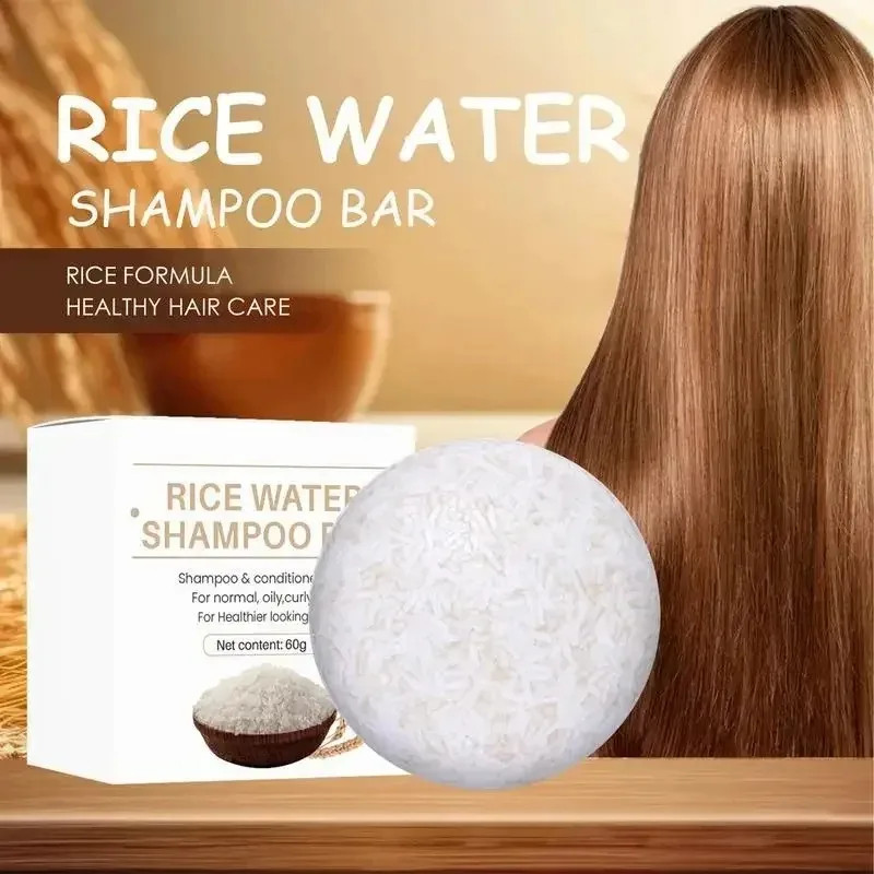 Organic Rice Shampoo Soap Bar Hair Nourishing Conditioning Soap