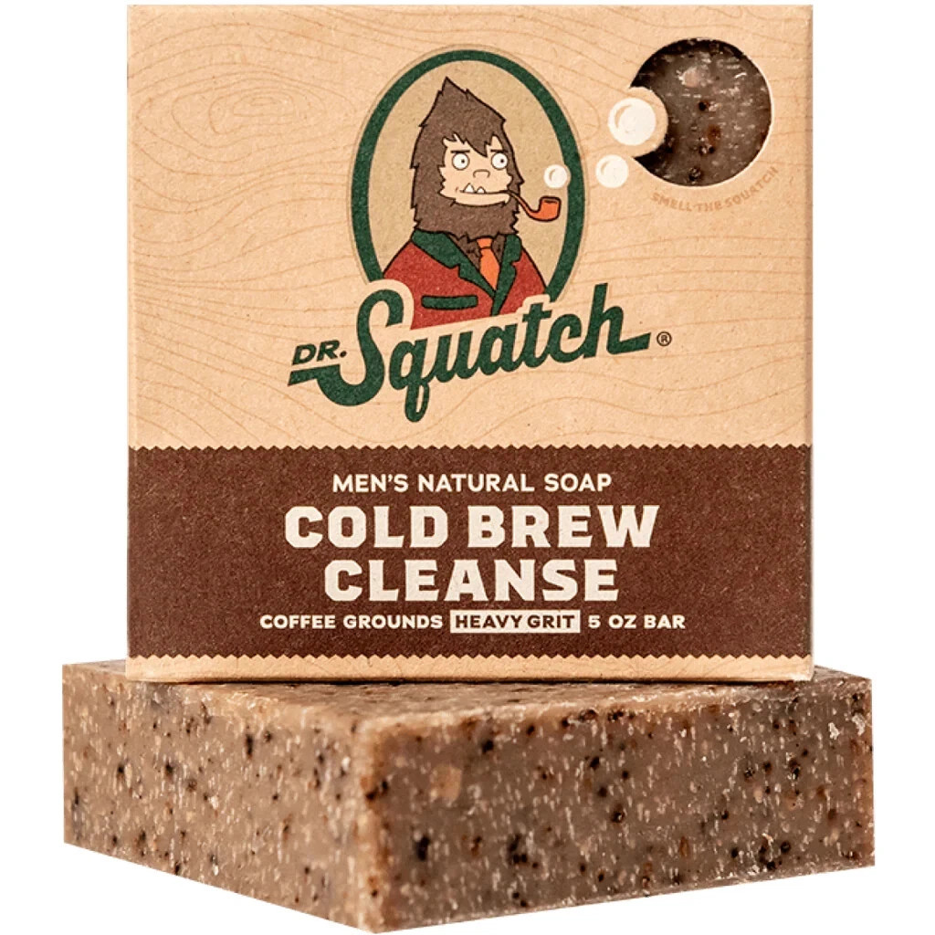 Dr. Squatch Cold Brew Cleanse Coffee Soap Bar | 5 Ounces [ Pack of 3]