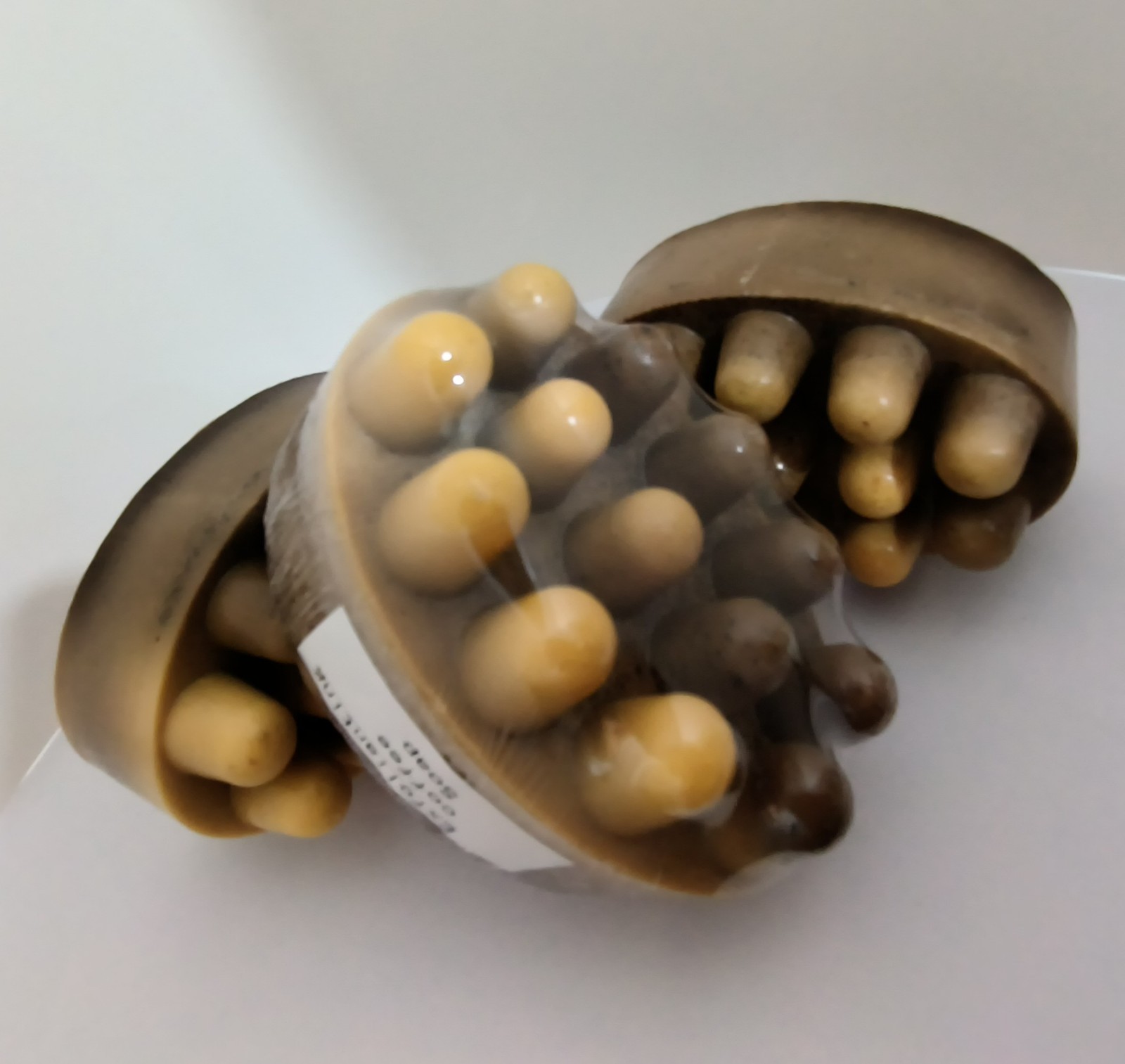 Exfoliating Coffee Scent Brown & Beige Oval Body Bar Soap for Men & Women