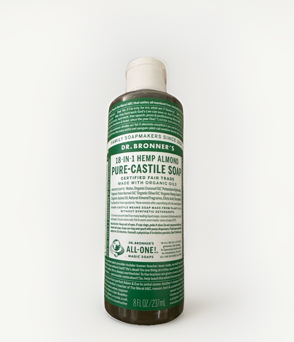 Dr Bronner’s 18-In-1 Hemp Almond Pure-Castile Soap 16fl oz 473ml