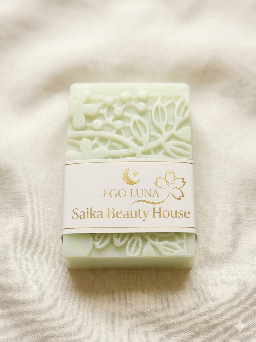 Saika Beauty House Ego Luna Floral Body Bar Soap, White Rectangular, Unisex
