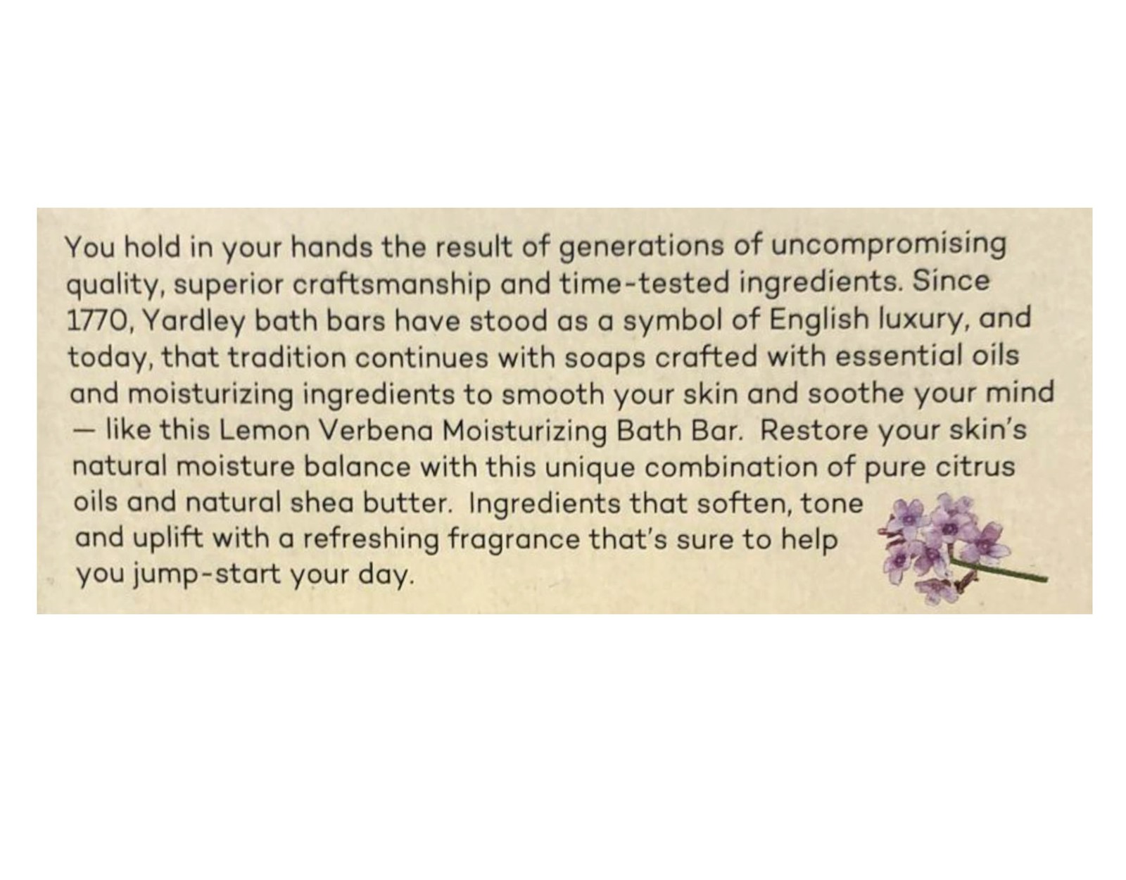 Yardley London Moisturizing Soap Lemon Verbena 2 x 4oz Bars