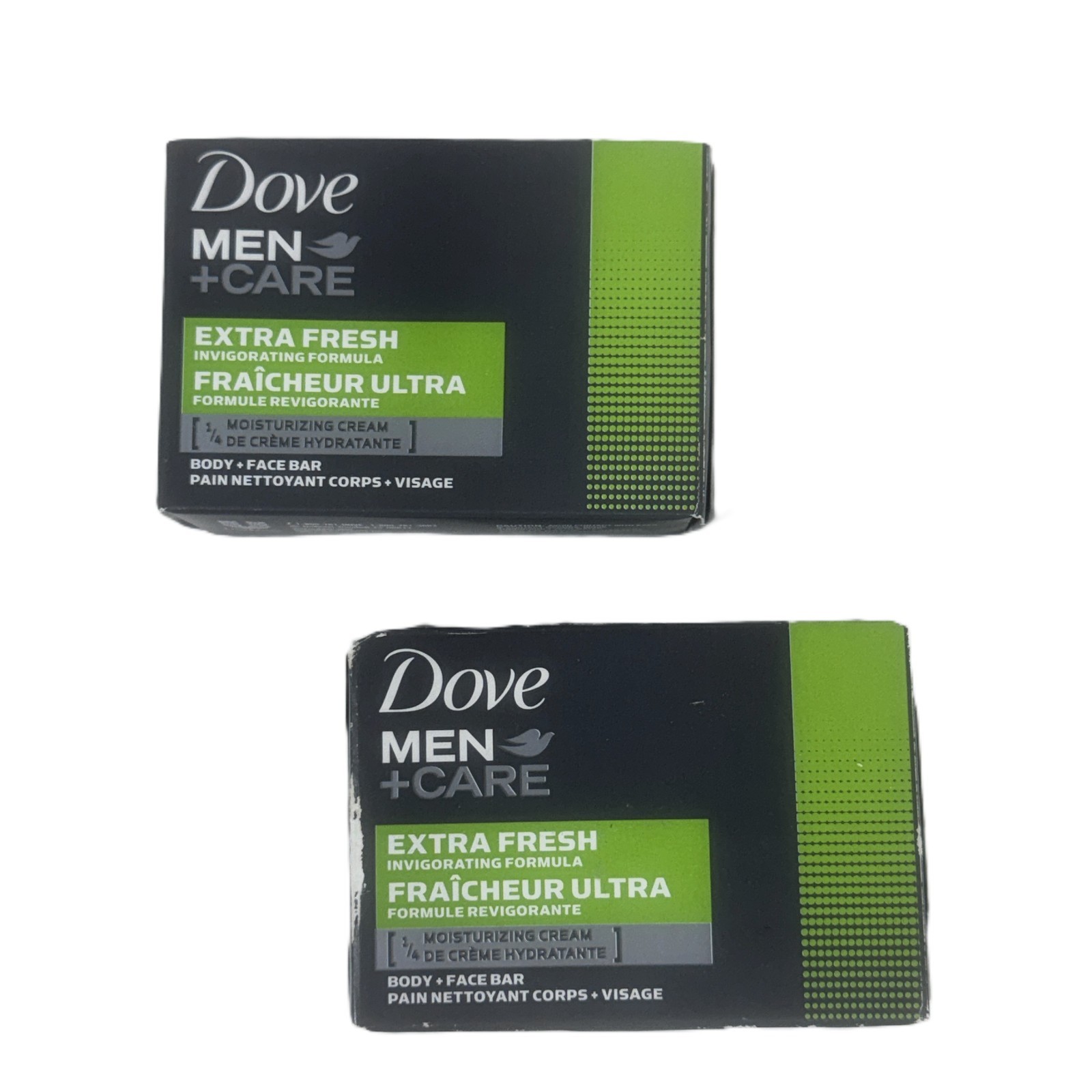 Dove Men Care Extra Fresh Body Face Bar Soap 3.75oz Each 2 Bars Total 7.5oz NEW
