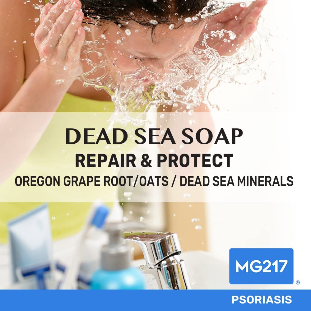 MG217 Psoriasis Dead Sea Exfoliating Bar Soap, Repair & Protect with Dead Sea