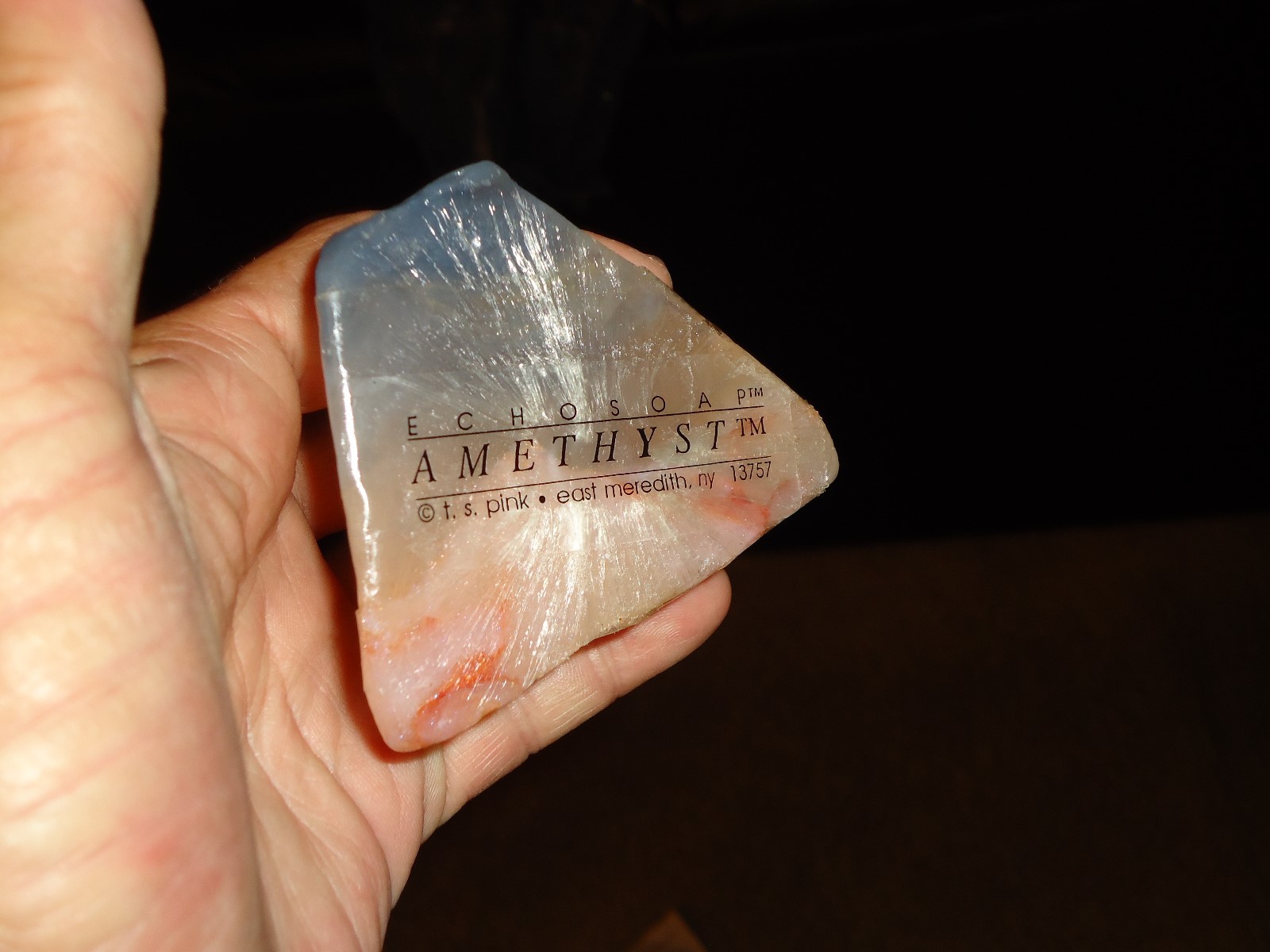 UNIQUE RARE ECHOSOAP AMETHYST 4.80 OZ. Mineral Hand Body Soap Rock Palm Stone