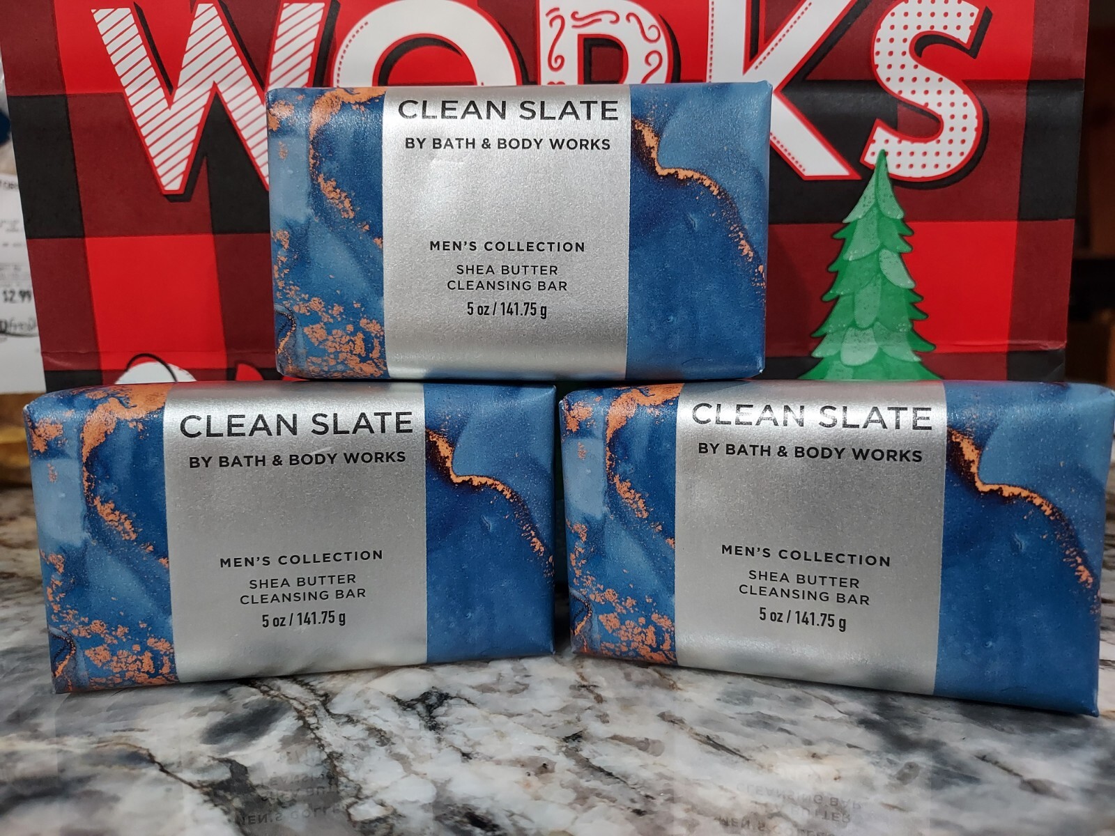 Bath & Body Works Men’s Collection Clean Slate 5oz Cleansing Bar Set of 3