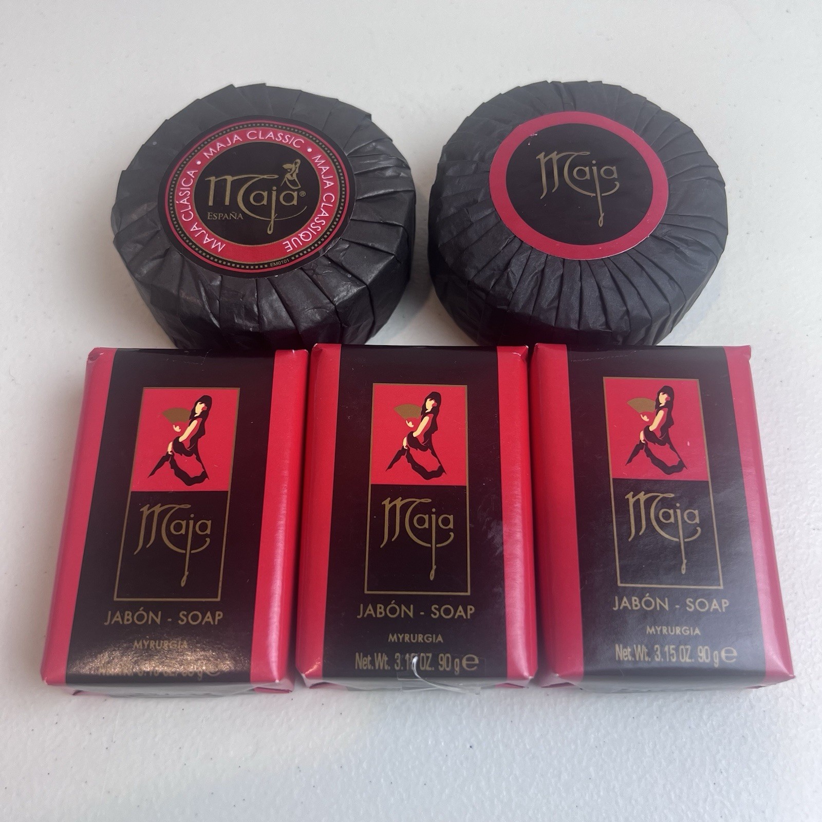 Maja Javon MYRURGIA Perfumed Bath Soaps Wrapped Bars~SPAIN Lot Of 5