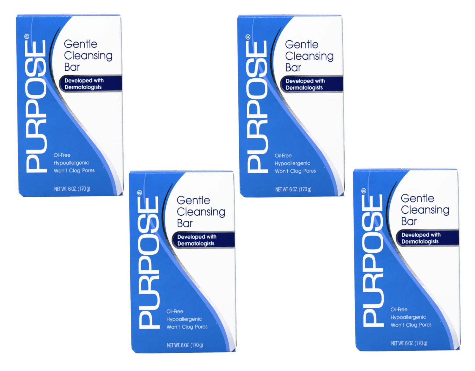 Gentle Cleansing Bar, Oil Free – 6 oz, Pack of 4