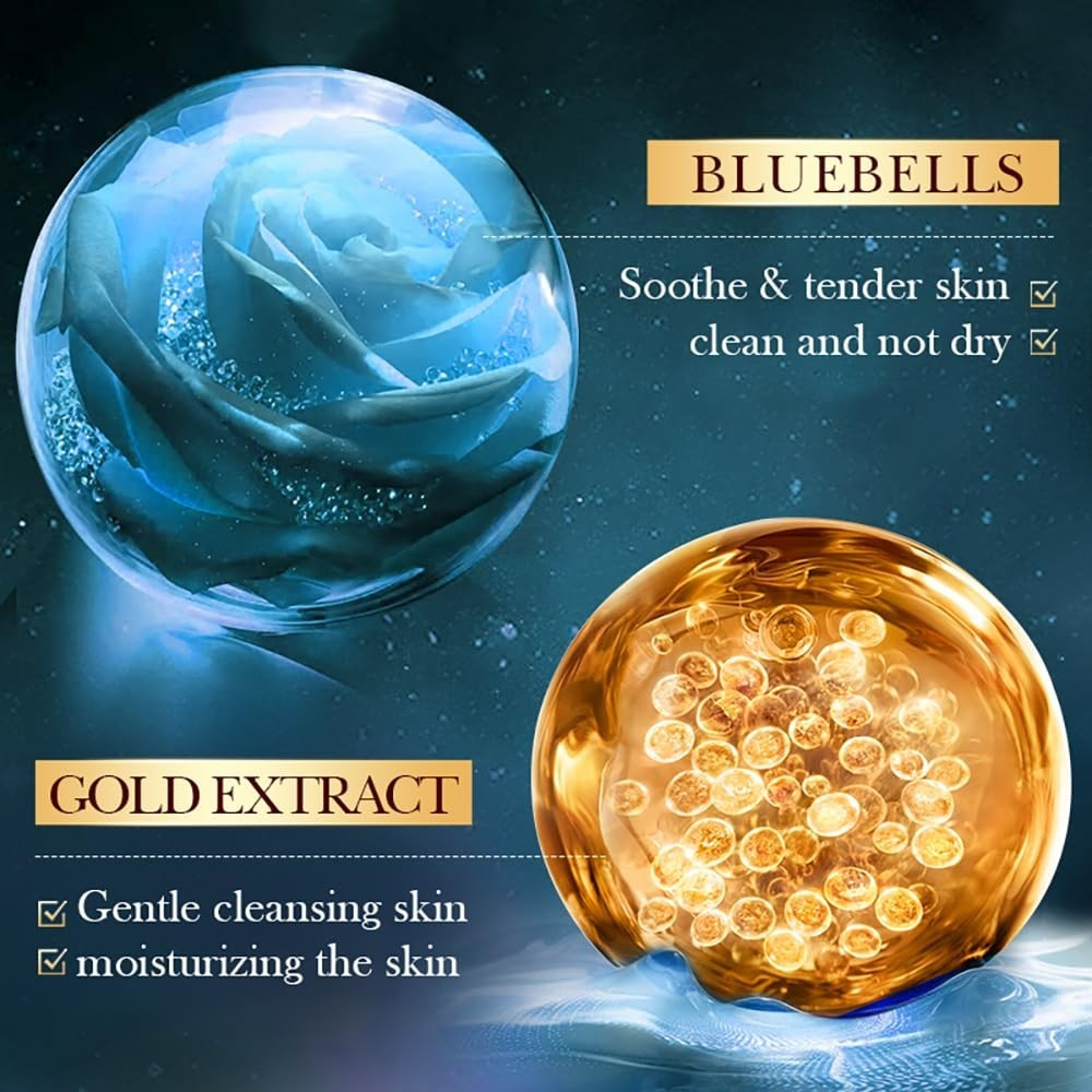Gentle Handmade Bluebells Soap – Exfoliating Cleansing Bar for Face & Body Care