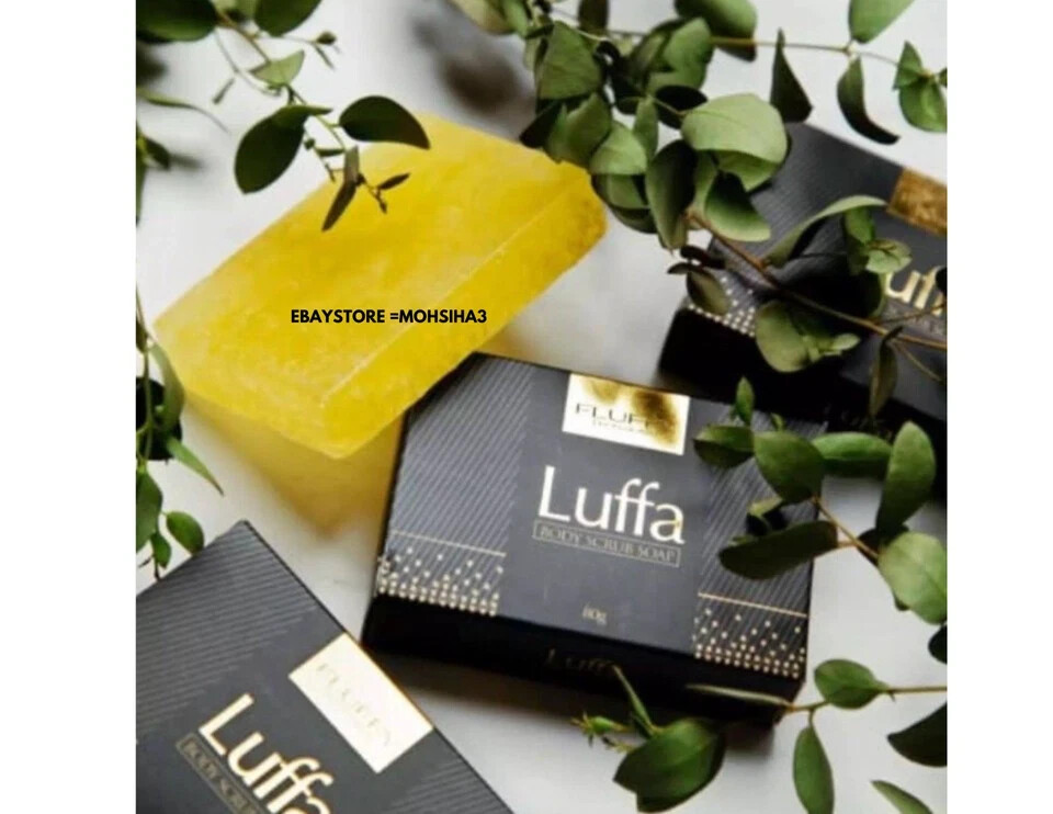 New 80g Fluffy Luffa Body Scrub Soap Bar Remove Dirt Dead Skin Cells