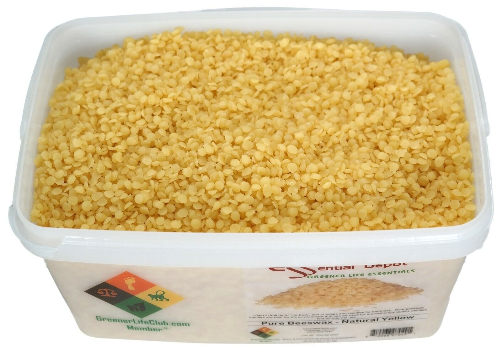 Bees Wax Pastilles Pearls – Yellow – 4 lbs – Greener Life Club Box