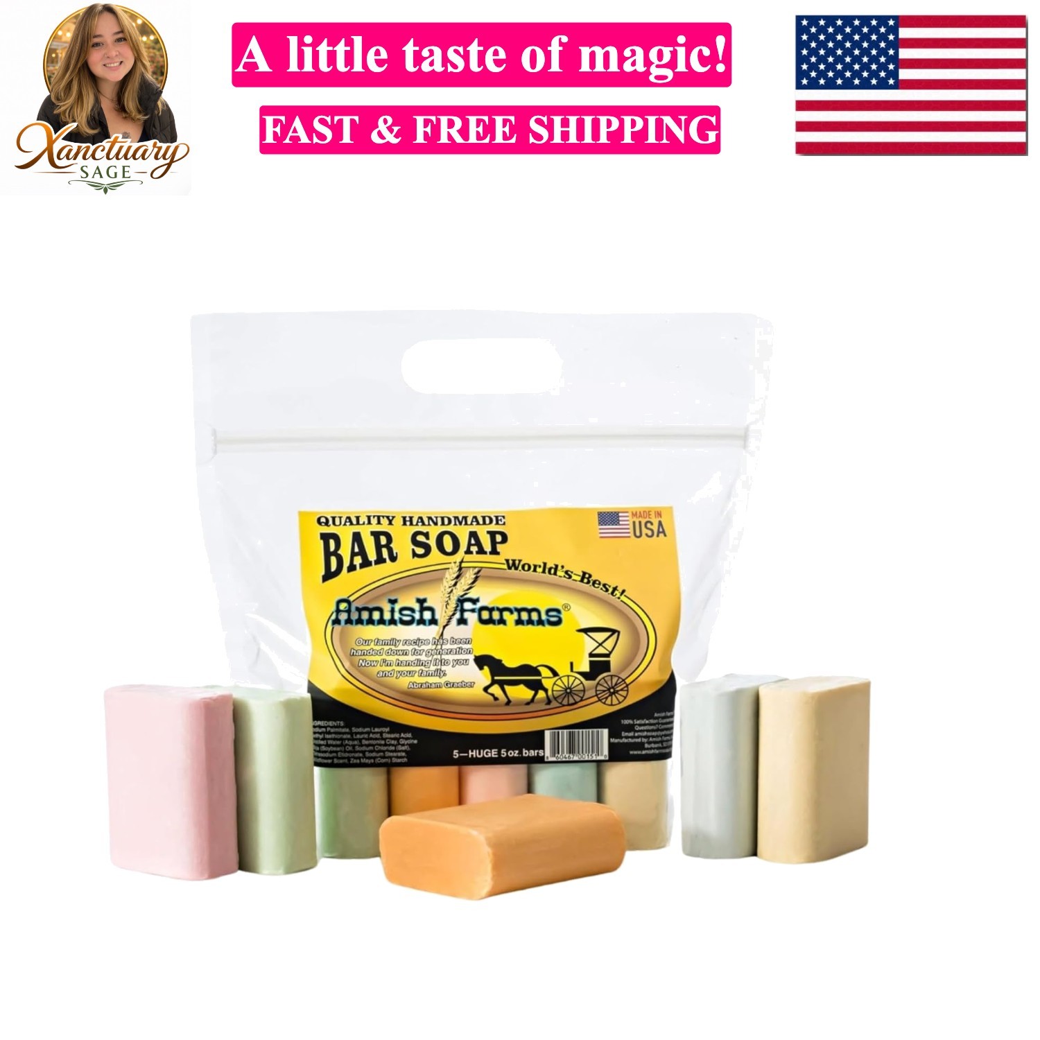 Natural Bar Soap 5-Pack Variety – Handmade Cold Process Moisturizing Soap Bar…