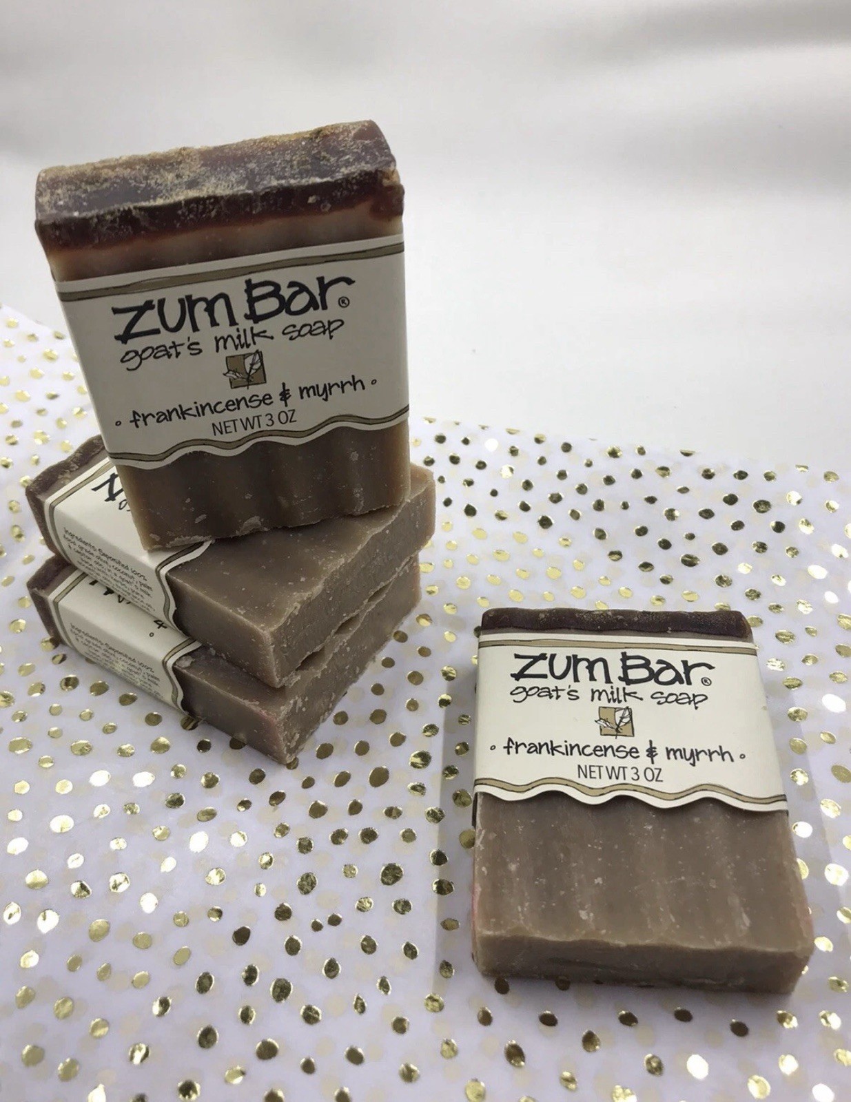 Lot -2 -Indigo Wild- ZUM BAR- Goat’s Milk Soap-Frankincense & Myrrh- 3 oz ea-New