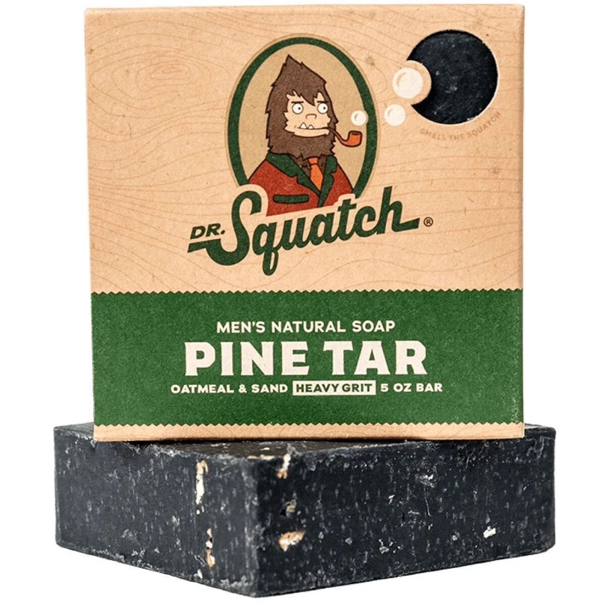 Dr. Squatch Pine Tar Bar Soap Heavy Grit 5 oz Oatmeal & Sand NEW
