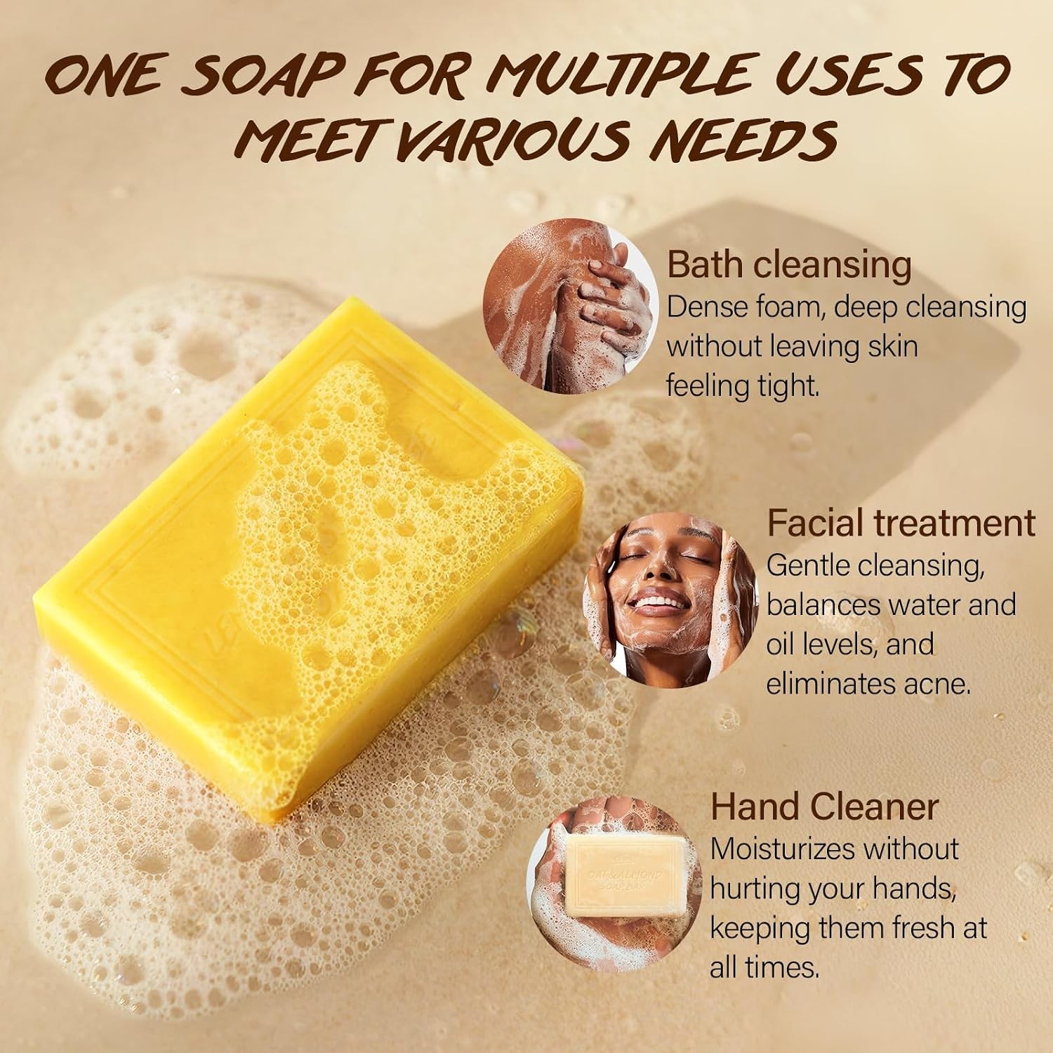 Natural Organic Bar Soap Set 6Pcs Plant Extracts Body Face Gift Men Women