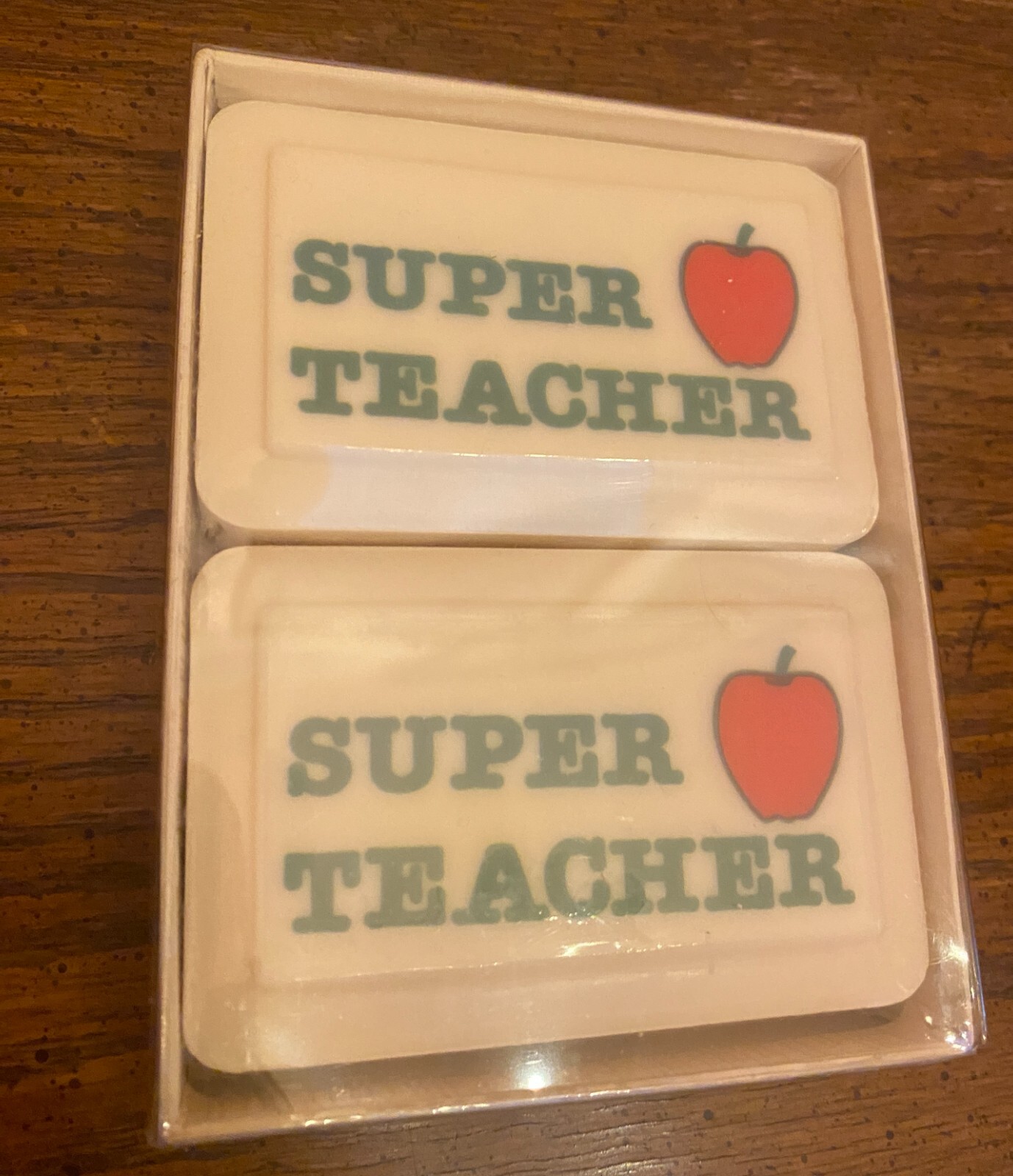 Vintage Katherine Gray Inc Soap Super Teacher French Milled Soap w/ Apple