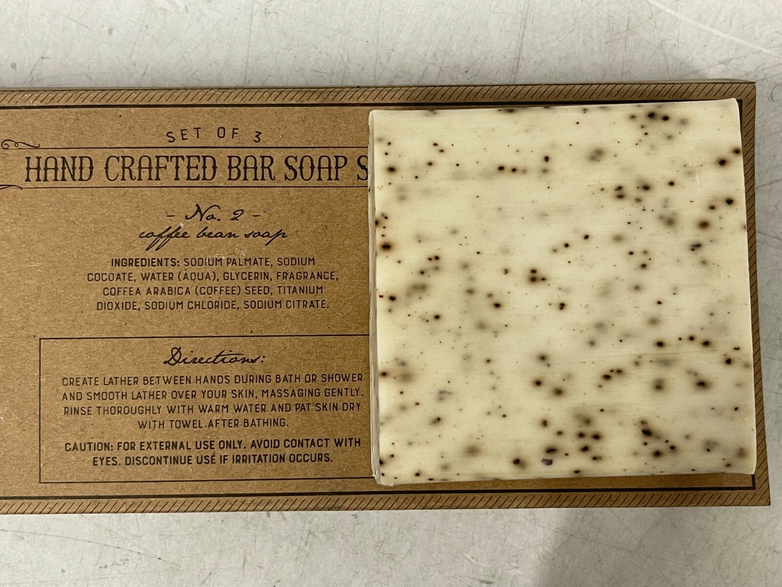 QUANITY 2 Trader Joes Bar Soap Sets of 3 Charcoal, Coffee Bean & Lavender 069042