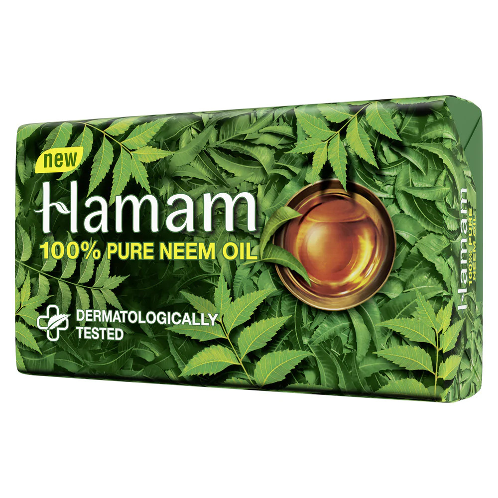 New Hamam 100% PURE NEEM OIL Soap Bar Natural Bath-75Gram – Free Ship