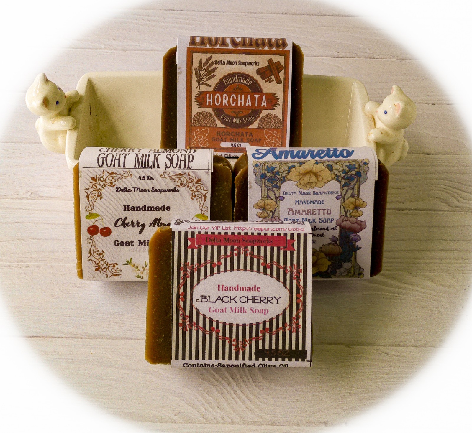 Lot Of 4 Sweet Goat Milk Soaps, + samples, ships fast