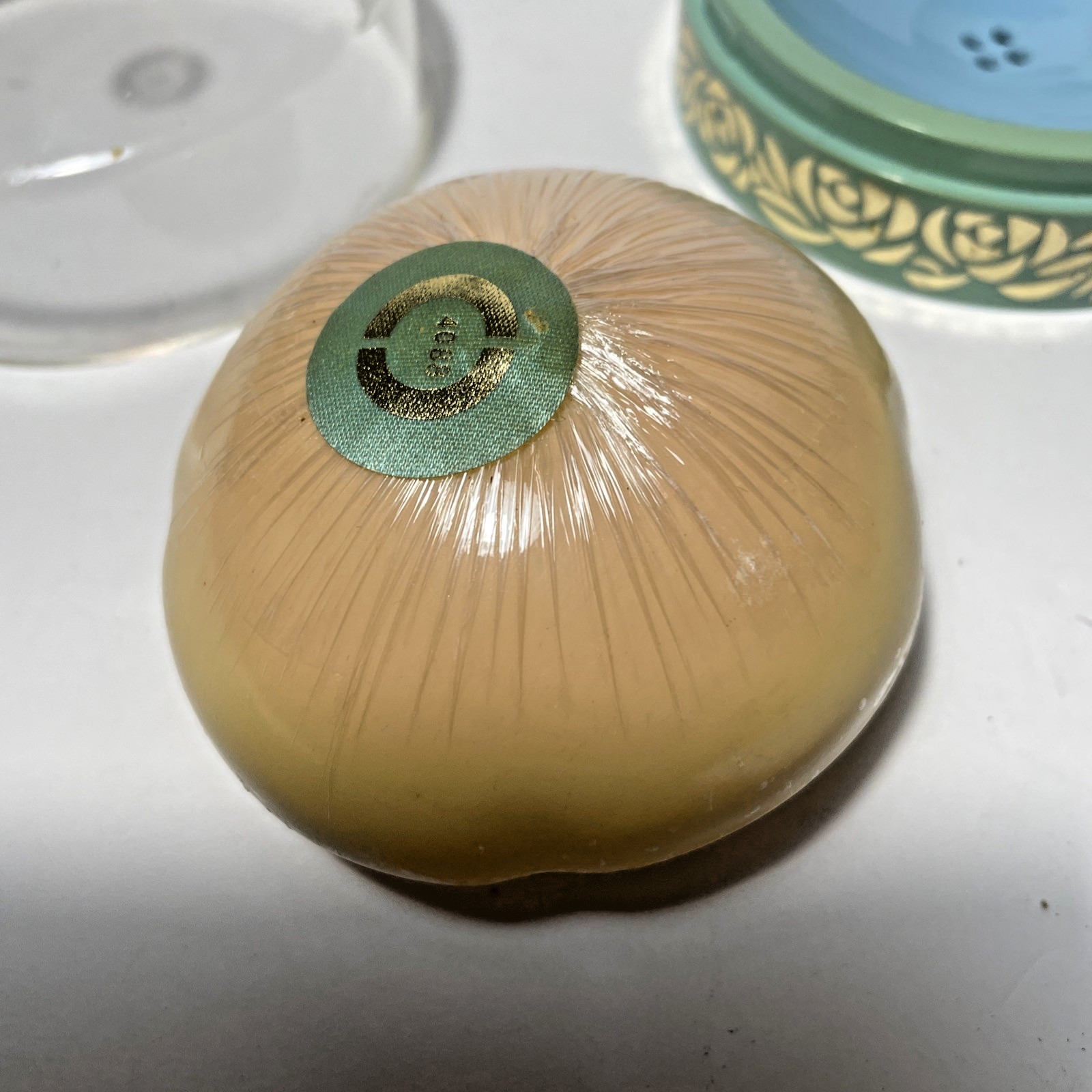 Vintage Caron Perfumed Soap Sealed inside of Soap Display Baby Blue Holder Rare