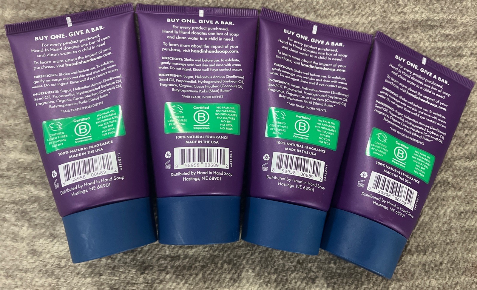 Hand In Hand Two 2 Oz Limited Edition Scent Sugar Scrub Spiced Plum – 4 Pack