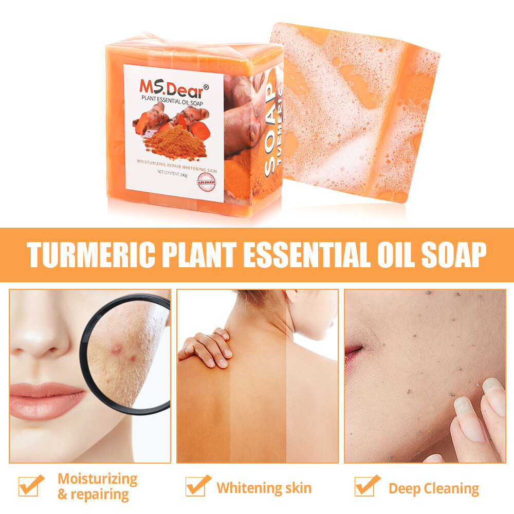 Tumeric Soap, For Skin Lightening, Anti Acne Skin Cleansing Soap Bar Dark Spots