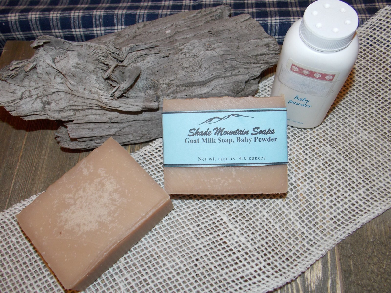 Goat Milk Soap Homemade / Handmade Moisturizing – 4 oz bar – Baby Powder