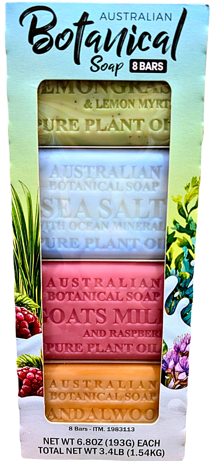 Australian Botanical Goat Milk Bar Soap 8 Pack x 6.8 Oz EXP 10/2028