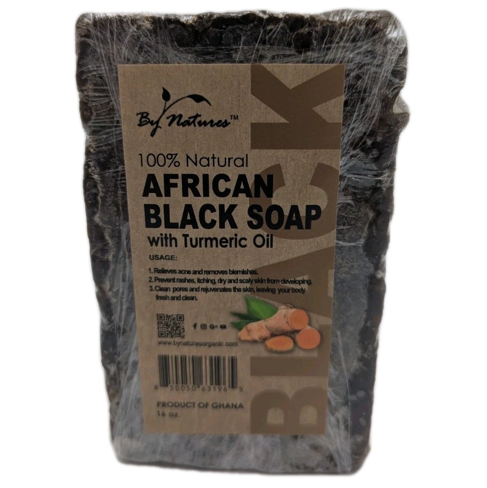 By Natures African Black Soap Turmeric Oil 16oz 2 Pack Natural Skin Care
