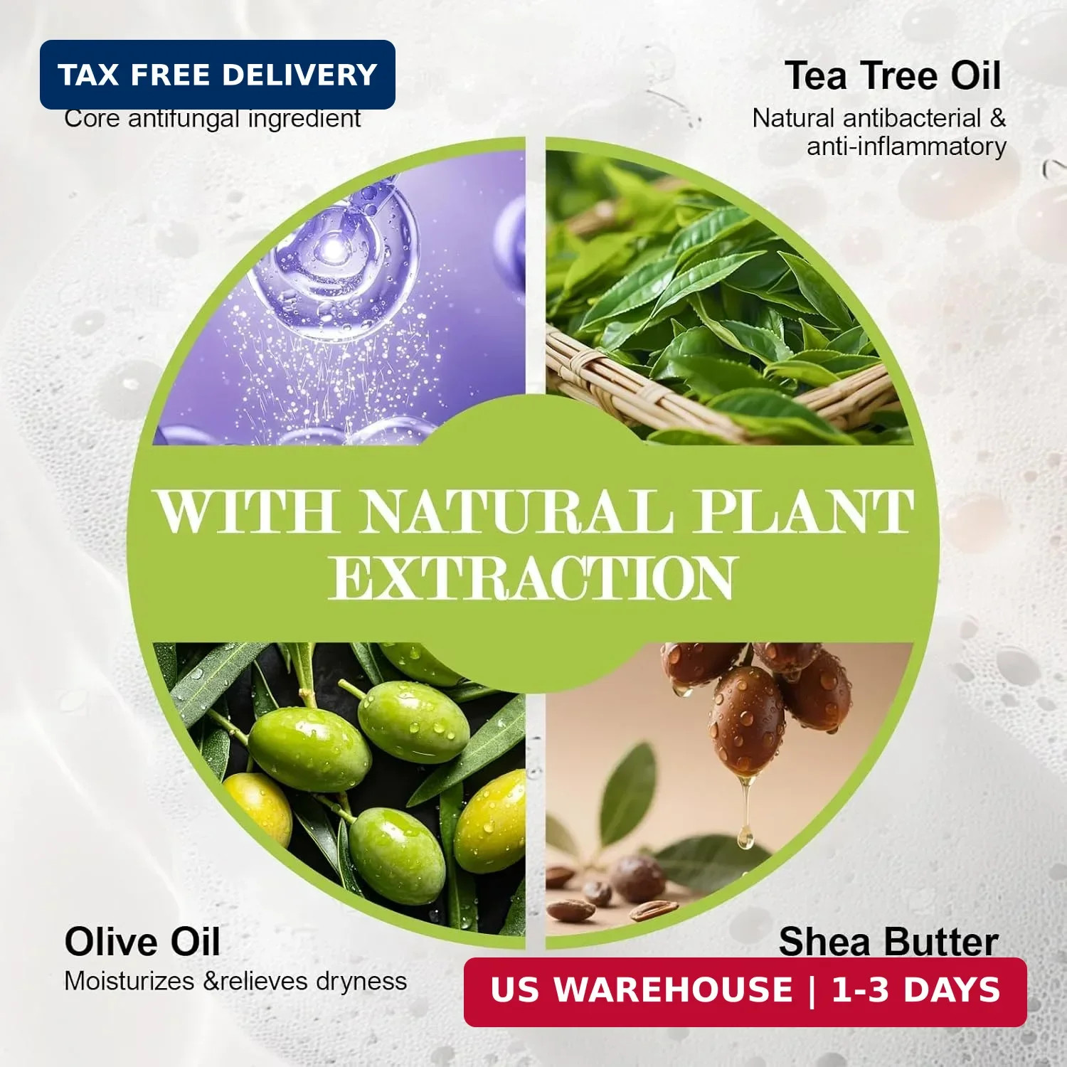 Antifungal Soap-Antibacterial Soap Bar with Tea Tree Oil- Body & Face Wash for A