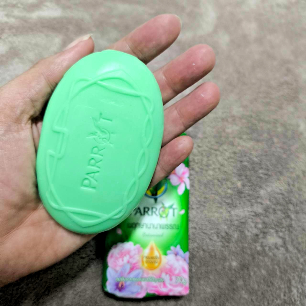 Parrot Botanicals Thai Soap Green Unique Fresh Fragrance Body Bar Pack 4x70g