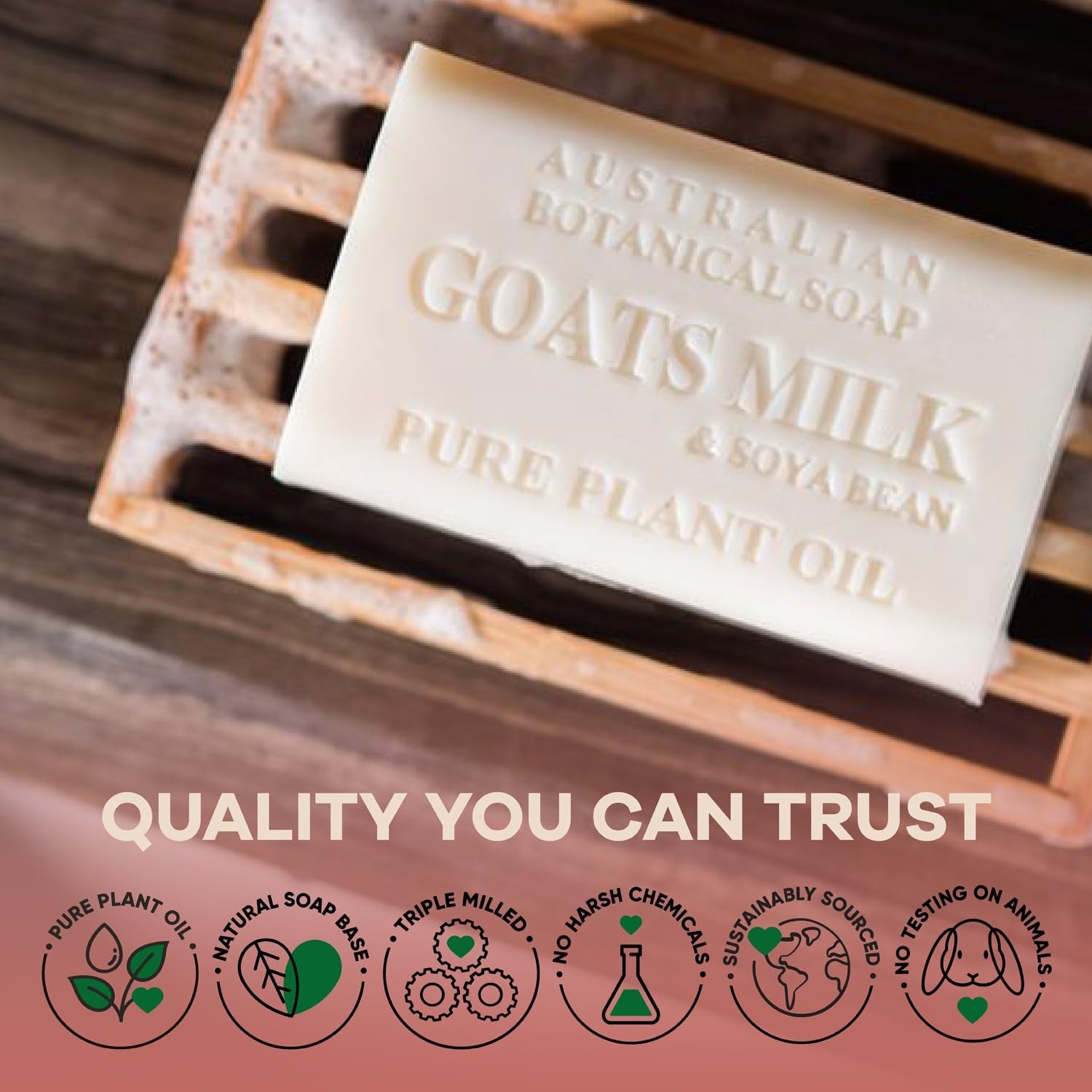 6.6 OZ, Pack of 8, Goat Milk Soap Bars with Soya Bean Oil, Enriched with Orga…