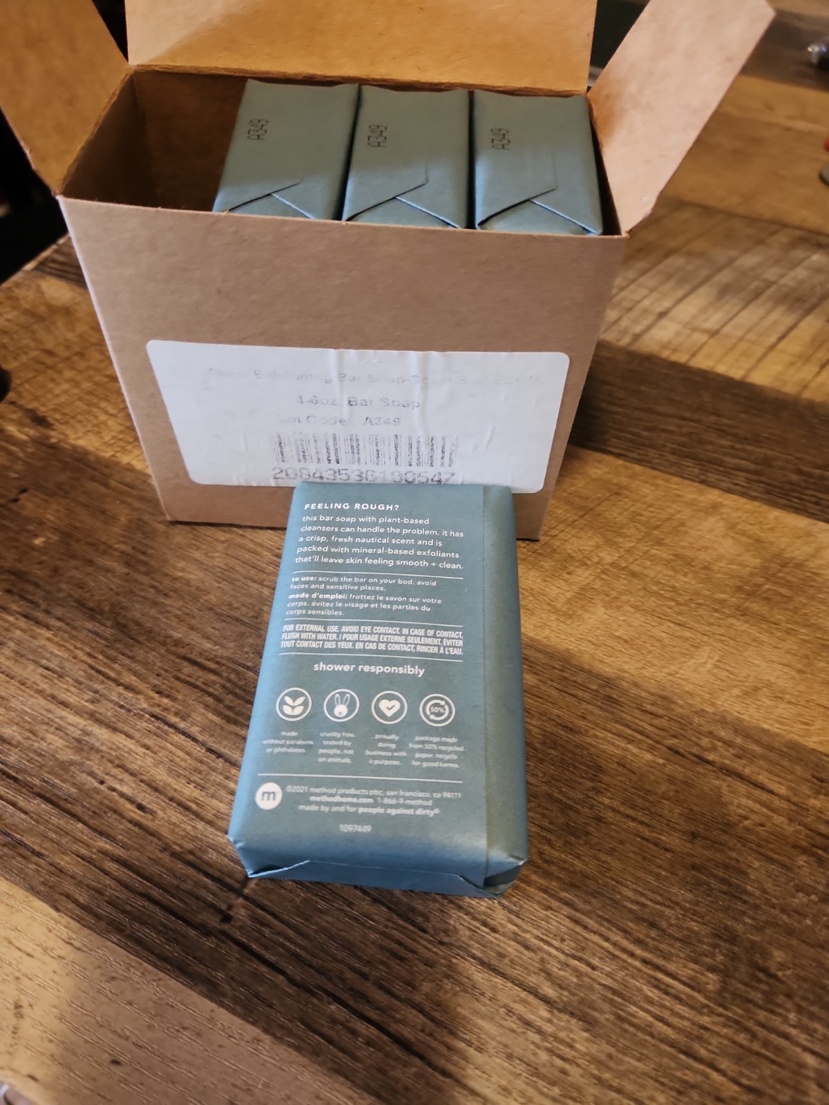 Method Mens Sea & Surf EXFOLIATING BAR SOAP PLANT BASED DISCONTINUED Lot Of 4