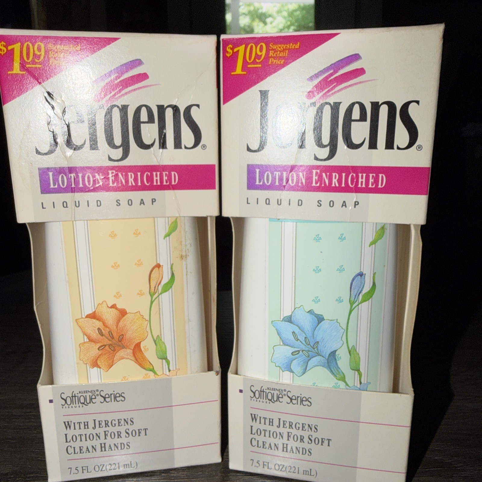 NIB Vintage Liquid Jergens Hand Soap 7.5 Oz/221 ML Made In USA NOS Lot Of 2