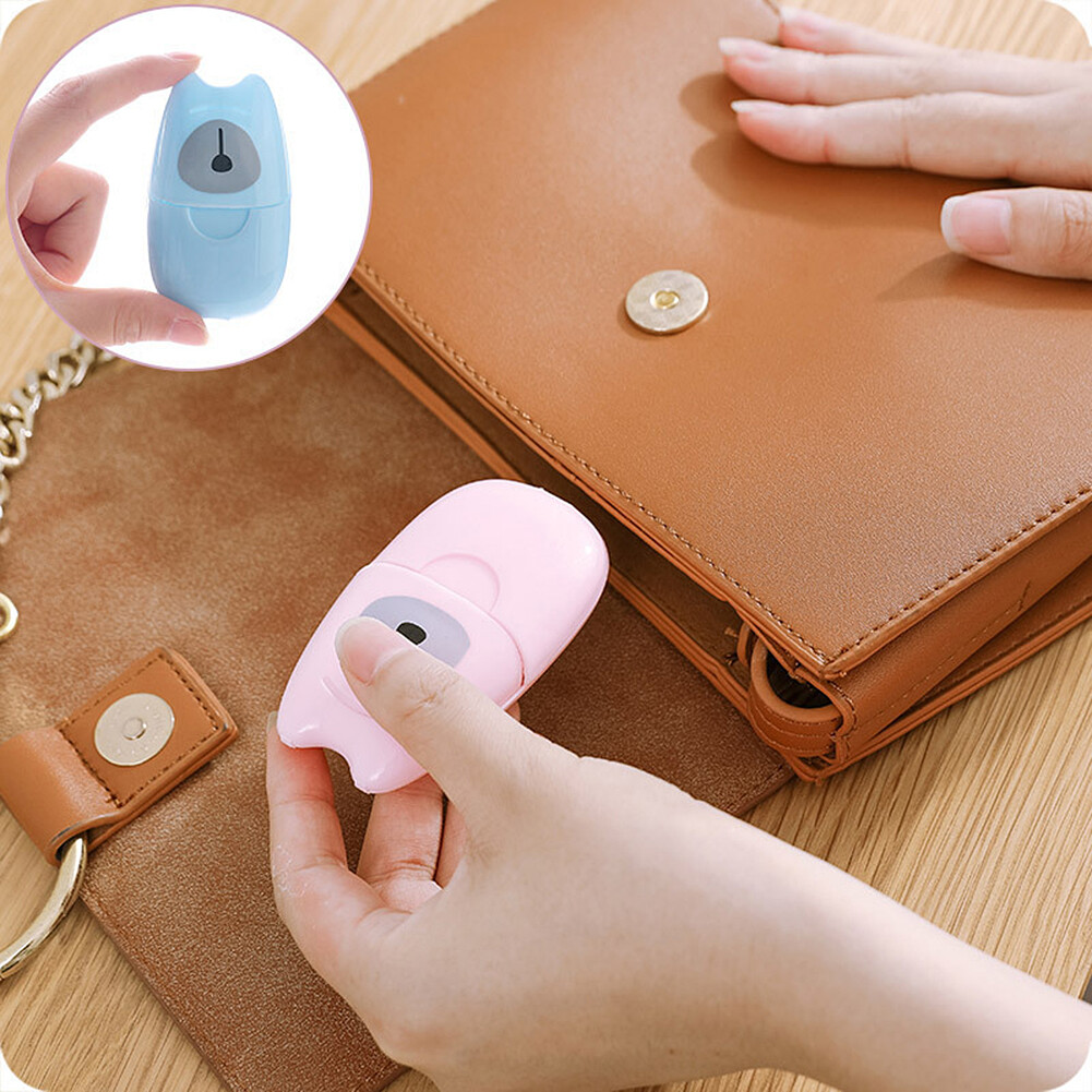 US 50Pcs Disposable Travel Soap Portable Soap Paper Box Scented Slice Sheets