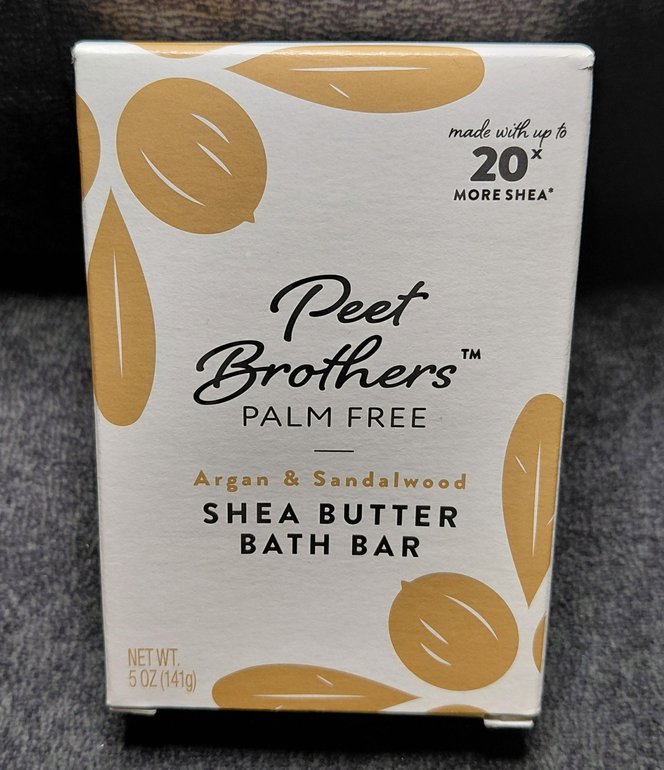 Peet Brothers Palm Free Shea Butter Bath Bar Argan & Sandalwood 5 oz