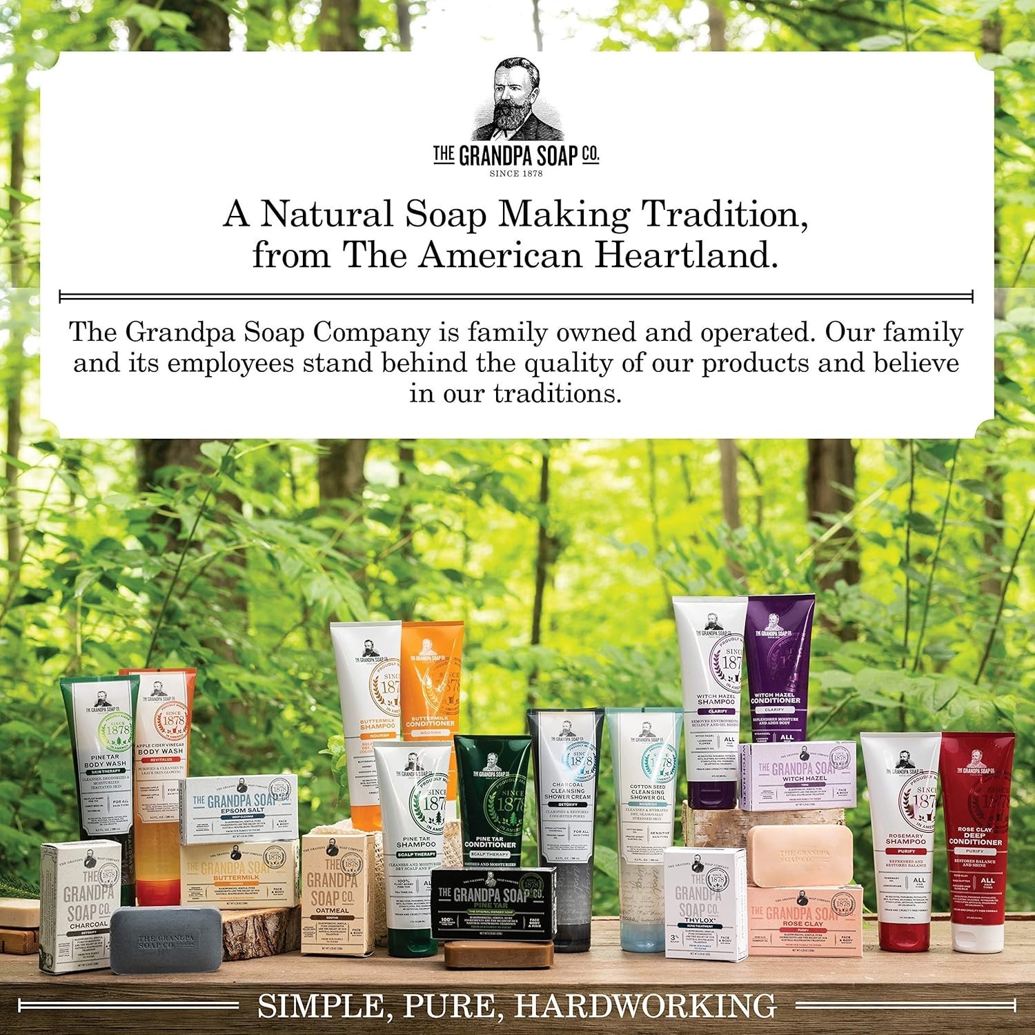 Pine Tar Bar Soap – 3-in-1 Natural Cleanser, Deodorizer & Moisturizer – 4.25 Oz